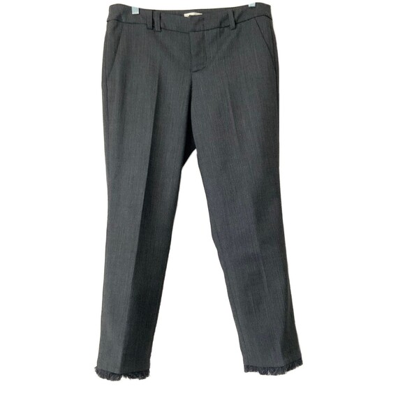 Zadig & Voltaire Trouser Women Size 40 US L Gray Posh Fringe Ankle Button Fly - Picture 1 of 14